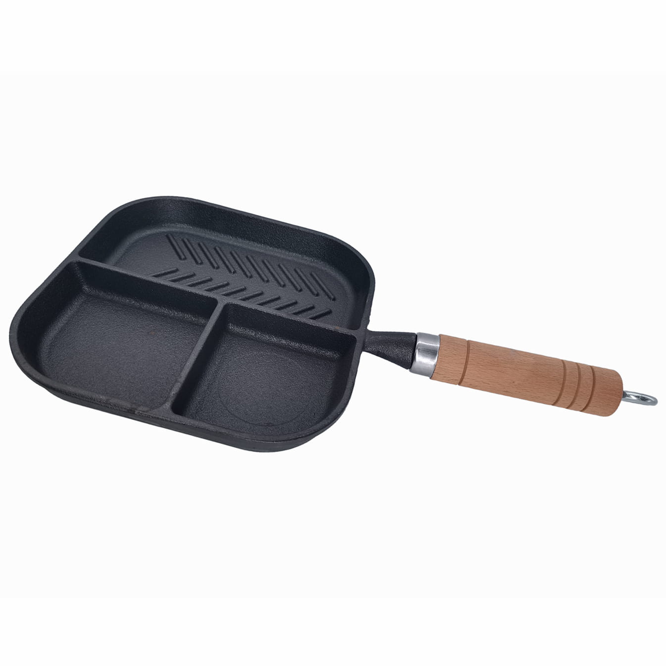 Cast Iron Breakfast Pan With Wood handle SR-ZSK