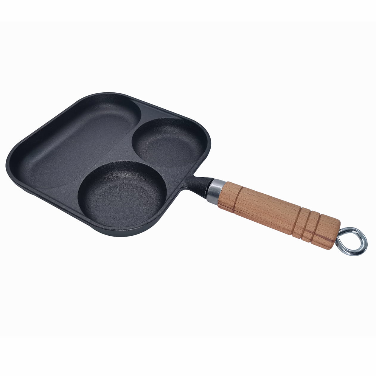 Cast Iron Breakfast Pan With Wood handle SR-DSK